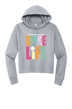 Load image into Gallery viewer, AHS Volleyball Ladies Fleece Crop Hoodie