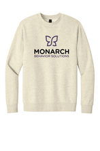 Load image into Gallery viewer, The Lonely Oak Monarch fleece crewneck sweater in cozy fabric, shown in a relaxed fit with ribbed cuffs and neckline.