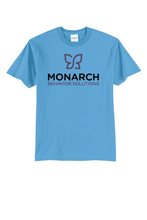 Load image into Gallery viewer, Child wearing a Monarch Kid's Core Cotton Tee by The Lonely Oak, showcasing a comfortable, casual cotton T-shirt for kids.