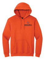 Load image into Gallery viewer, The Lonely Oak Monarch fleece pullover hoodie in charcoal, showing the soft fleece material and front pocket design.