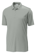 Load image into Gallery viewer, Silver coach's polo shirt for Hounds Basketball Club by The Lonely Oak, front view showing collar and logo details.
