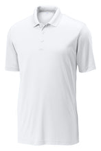 Load image into Gallery viewer, White Hounds Basketball Club coach's polo shirt by The Lonely Oak, front view showing collar and logo detail.
