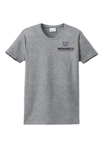 Load image into Gallery viewer, Light gray Monarch Ladie's Essential Cotton Tee by The Lonely Oak, showing a relaxed fit and soft cotton fabric.
