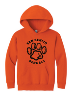Load image into Gallery viewer, Bengals Paw Print Hooded Sweater - San Benito Elementary

