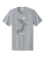 Load image into Gallery viewer, AHS Volleyball Tee - Volleyball Spike Silhouette
