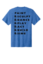 Load image into Gallery viewer, Atascadero Fine Arts Academy AFAA Logo Tee by The Lonely Oak, featuring a casual black cotton t-shirt with AFAA logo on front.
