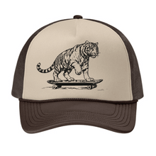 Load image into Gallery viewer, San Benito Bengal Trucker Cap by The Lonely Oak featuring a mesh back and embroidered front logo.
