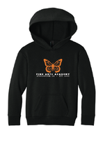 Load image into Gallery viewer, The Lonely Oak Atascadero Fine Arts Academy AFAA logo hoodie pullover sweater in black with a front logo design.
