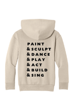 Load image into Gallery viewer, Lonely Oak Atascadero Fine Arts Academy AFAA logo hoodie pullover sweater in black with front logo print.
