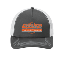 Load image into Gallery viewer, AHS Volleyball snapback trucker hat by The Lonely Oak featuring Atascadero Volleyball logo and mesh back design.

