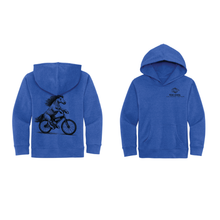 Load image into Gallery viewer, The Lonely Oak Monterey Road Mustang bicycle hoodie featuring a detailed graphic design on a comfortable sweatshirt.
